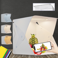 Folding Lightbox Portable Photography LED Photo Studio Tent LED Softbox Background Kit USB Mini Light Box For DSLR Camera Phone
