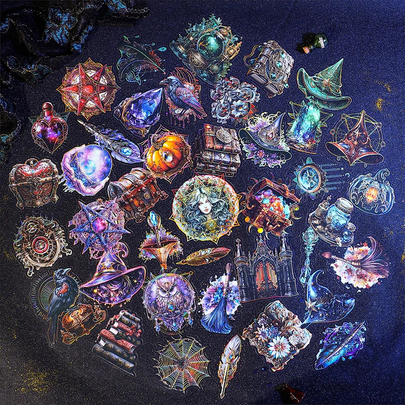 Magia Collector Series PET Sticker, Mensagem Retro, 6 Pc Lot