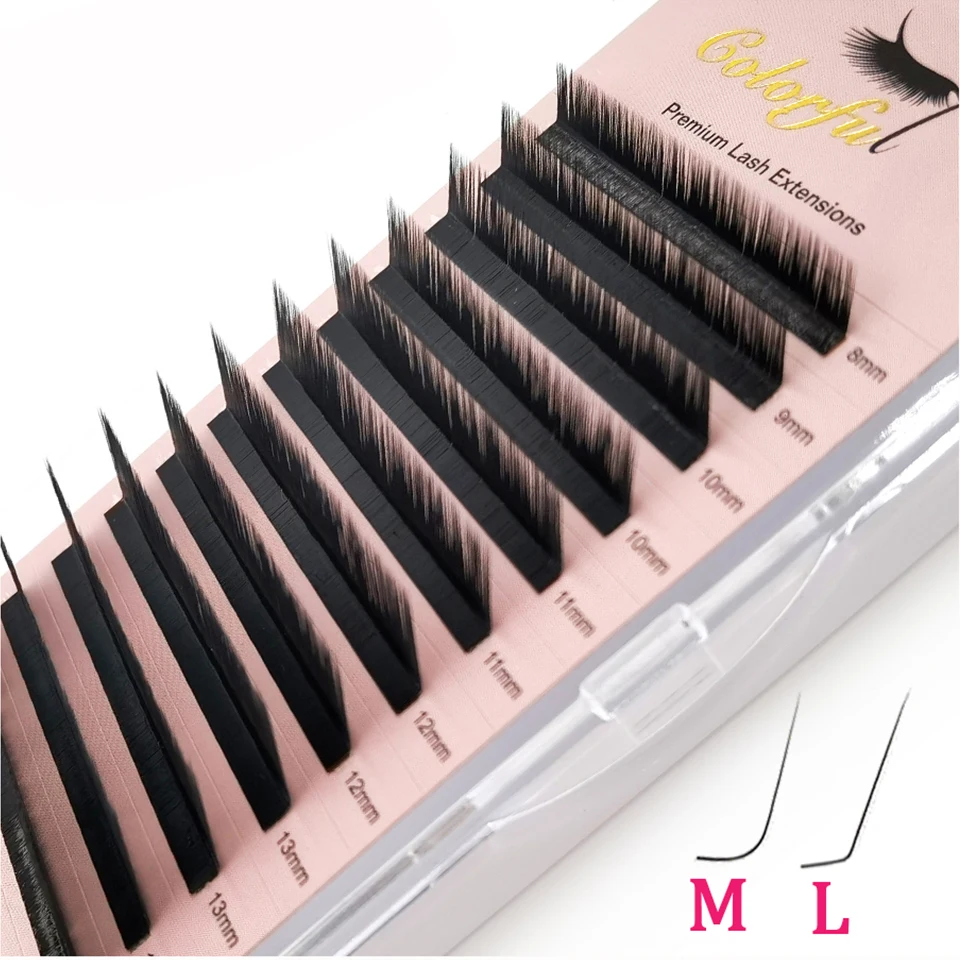 Colorful 5-20MM Volume Lash Matte Dark Black Individual Eyelashes For Extension Long Lash Lower Eyelash Faux Mink Cilio Supplies