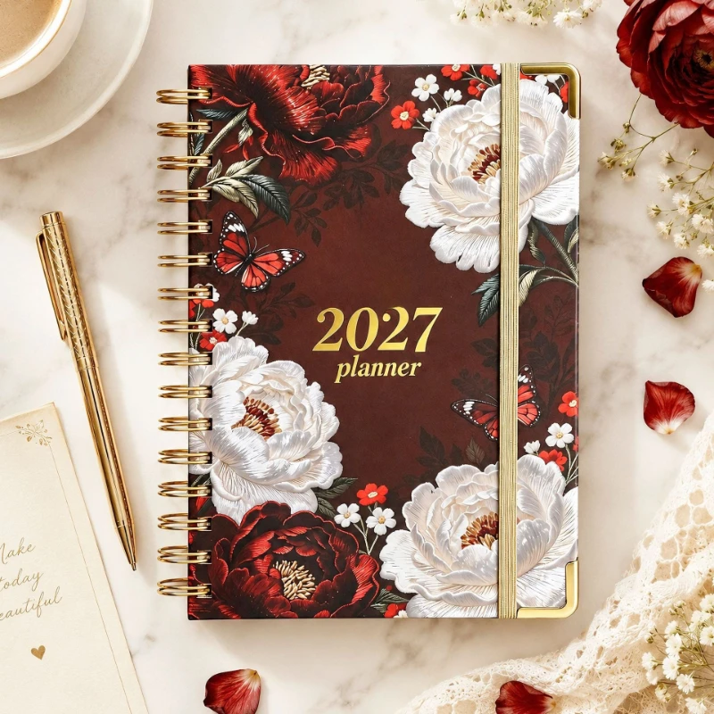 2027 A5 Planner Daily Monthly Schedule Notebook for Office Business