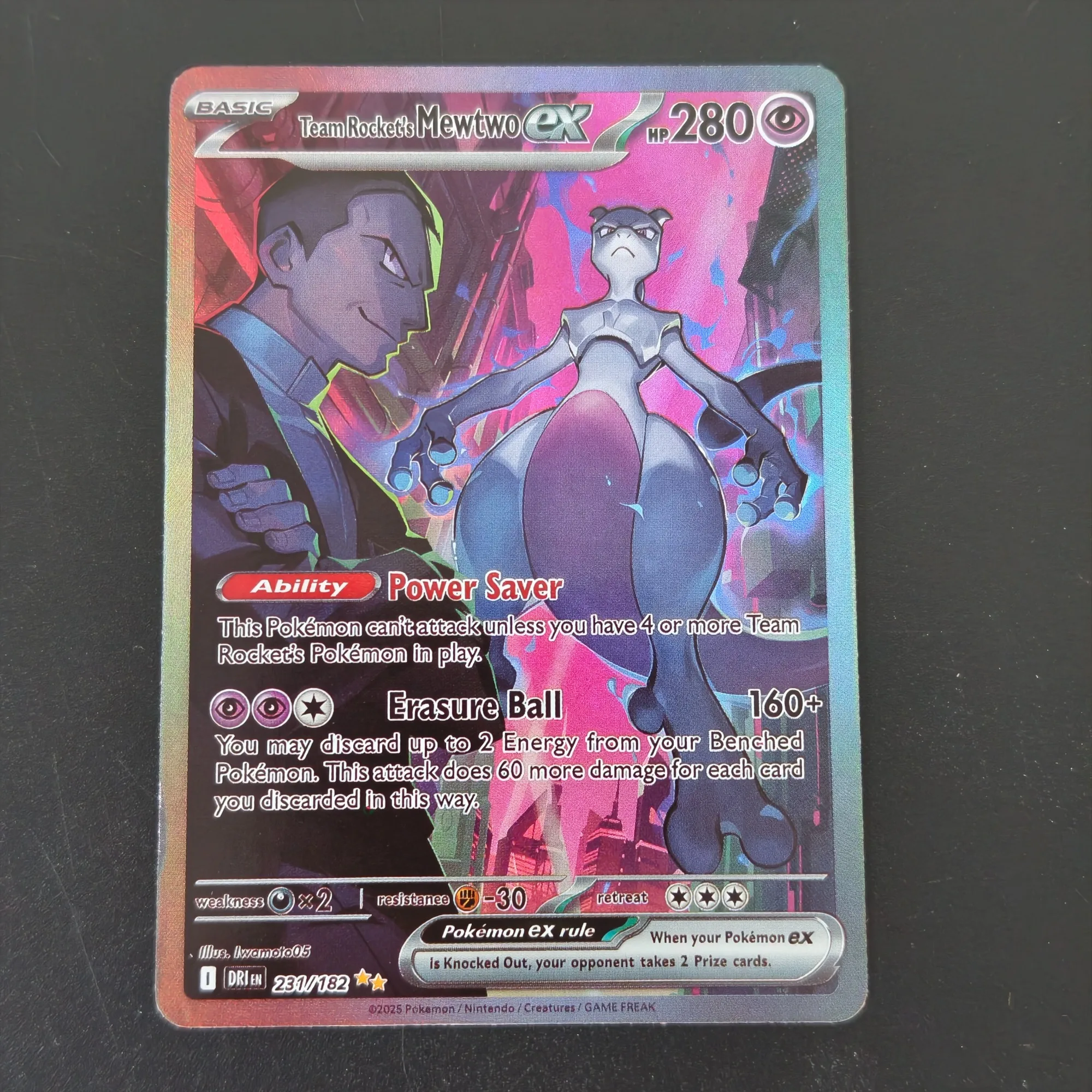 DIY Pokemon Character Full Art SAR UR Holo ex Cards Team Rocket Mewtwo Gold Moltres Lillie’s Clefairy Ethan’s Ho-Oh Anime Card view 3