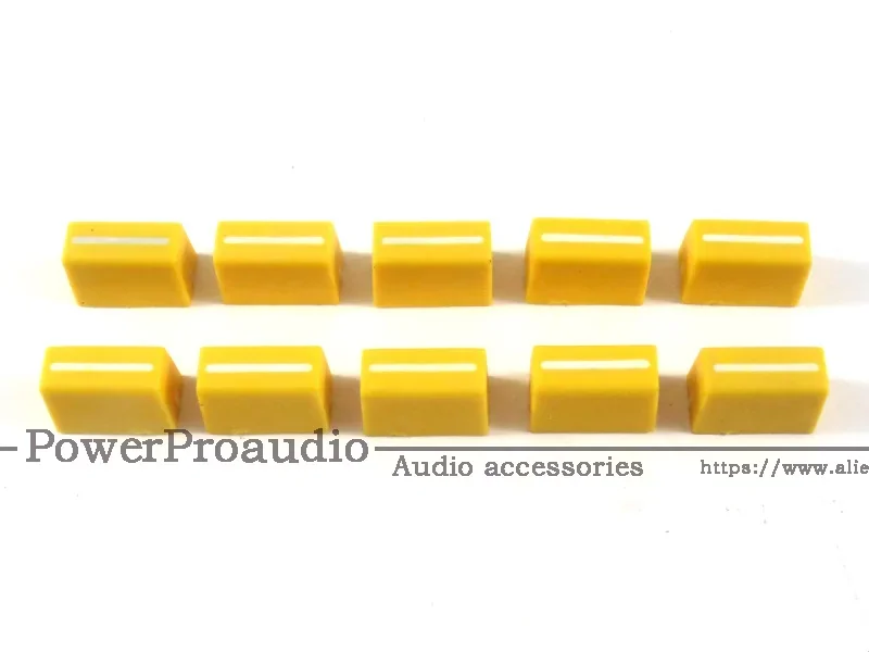 20pcs/lots Channel Crossfader Fader Cap Knob For RANE 56 RANE TTM56 TTM 56s(yellow)