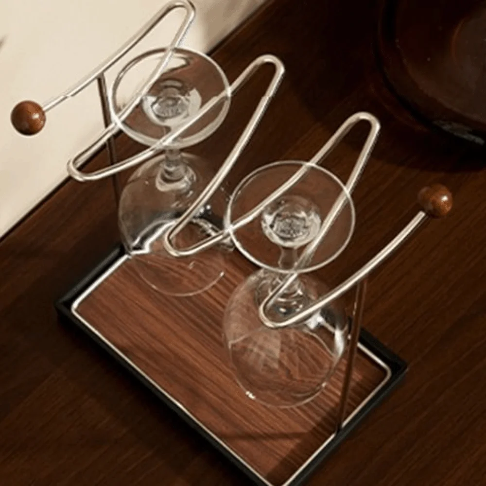 

Винтажная подставка для кофейных чашек, съемная, быстросохнущая, держатель для хранения бокалов, подвесная нескользящая подставка для бокалов для красного вина, столешница