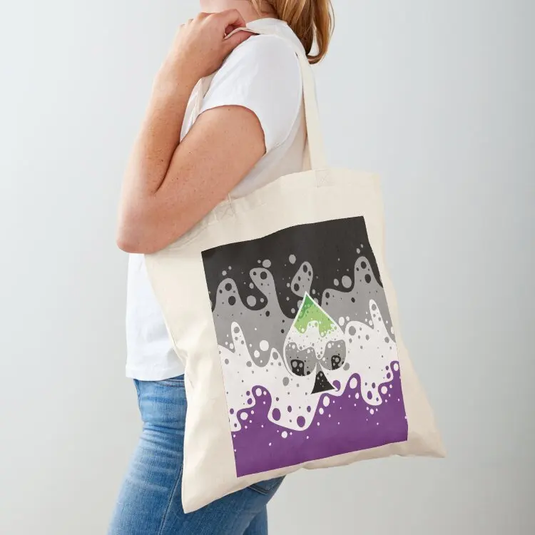 

Identity Fluid: Combined Ace and Aro - Spade Tote Bag Beach bag Lady bag university shopper custom canvas