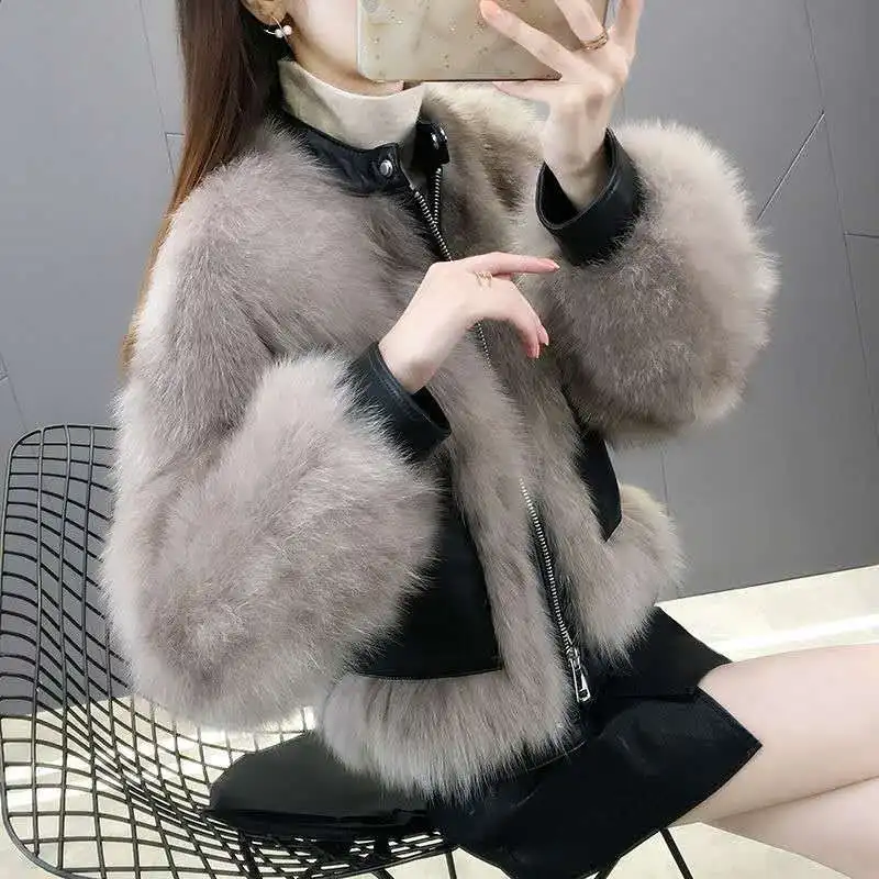 Roupas femininas outono inverno tripulação pescoço cor sólida botão lanterna manga longa cardigan casual elegante casacos jaquetas topos