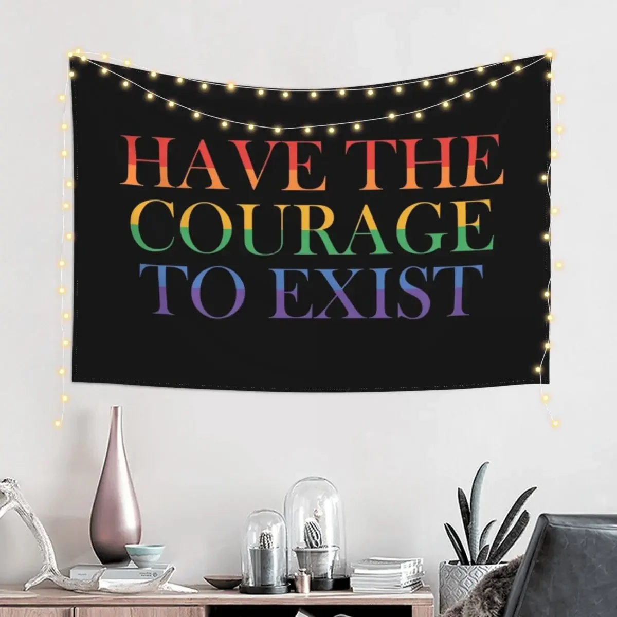 have the courage to exist Tapestry Wall Deco Wallpapers Home Decor Aesthetic Room Decors Tapestry