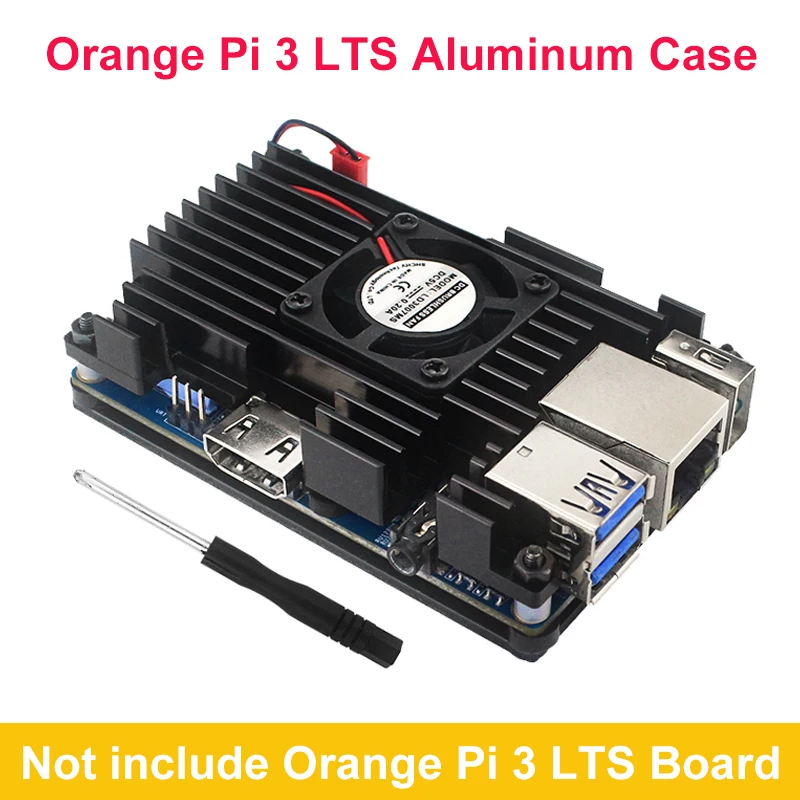 

Orange Pi 3 LTS Aluminum Case Alloy Metal Shell Passive Cooling Enclosure Housing With Cooling Fan CPU Heatsink for OPI 3 LTS