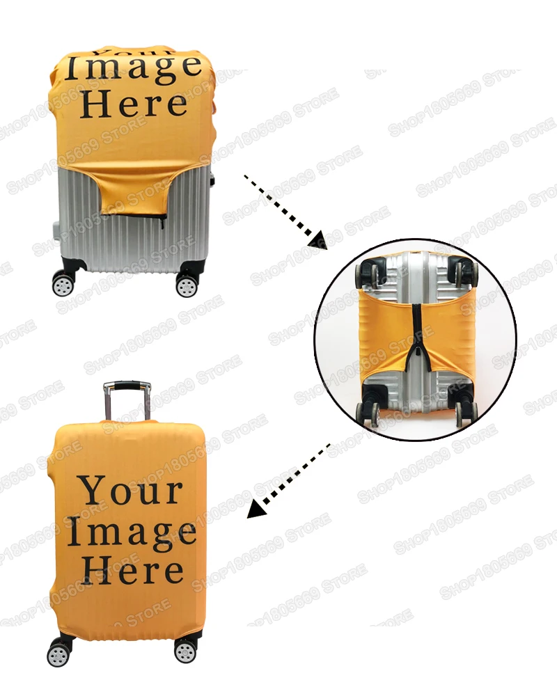 Van Gogh Art Oil Painting / Janpan Wave / Mona Lisa Luggage Protective Cover Elastic Suitcase Cover Anti-dust Trolley Case Cover