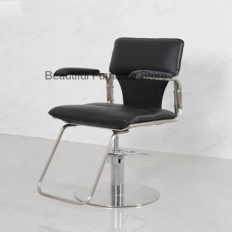 Black Comfort Barber Chair Dyeing Hair Rotate Unique Simplicity Barber Chair New Models European Barbearia Home Furniture