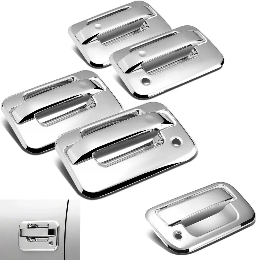 Compatible with FORD 2004-2014 F150 Door Handle Cover Chrome Tailgate Handle Cover