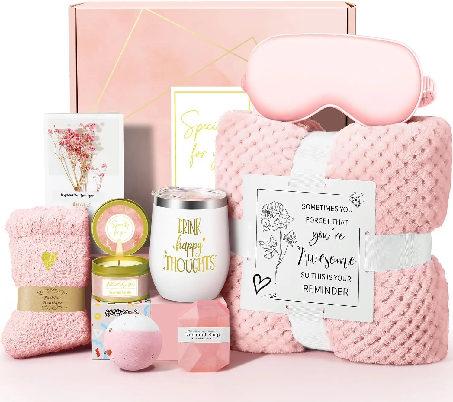 

Thoughtful Gifts for Women: Mother's Day, Easter, Birthday & Self-Care Spa Basket Set for Mom, Wife, Grandma, Daughter, Friends