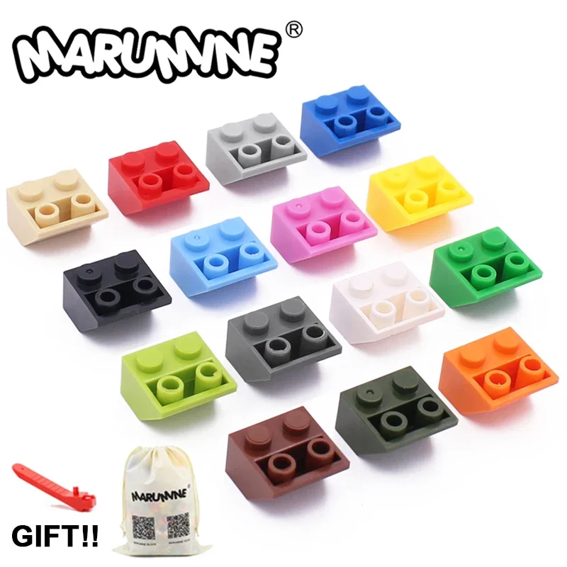 MARUMINE Slope Inverted 45 2x2 Bricks Compatible with 3660 Classic MOC Building Blocks Parts Model Kit Roof DIY Accessories