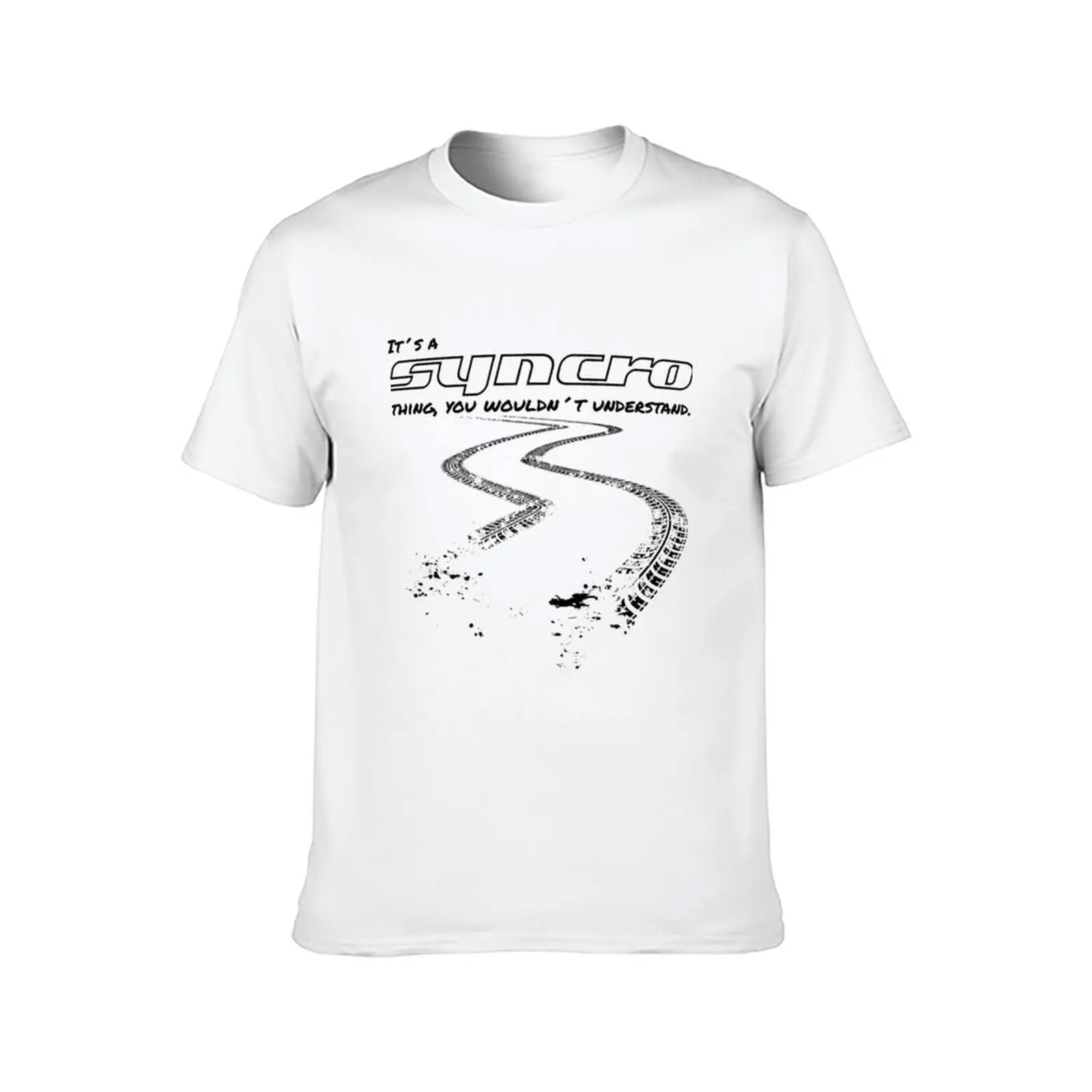 Funny saying and quote Vanagon T3 Syncro Thing ... Tire Tracks Black Essential T-Shirt cotton graphic tees anime shirts men