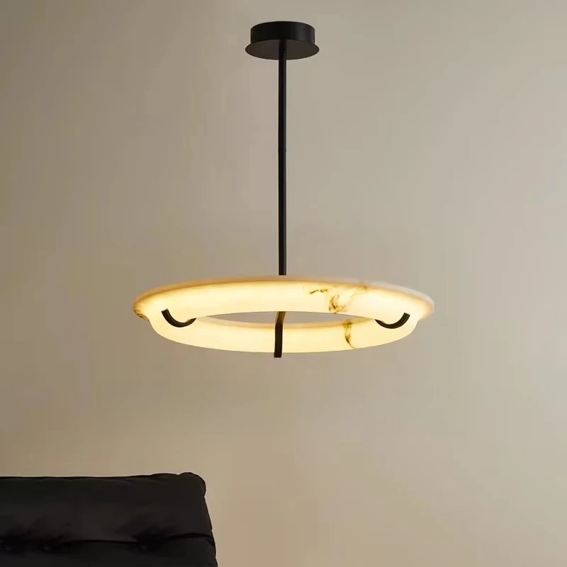 Modern Imitation Marble Pendant Light Retro Wabi Sabi Style Home Pendant Light Living Room Dining Room Bedroom Ceiling Lamp