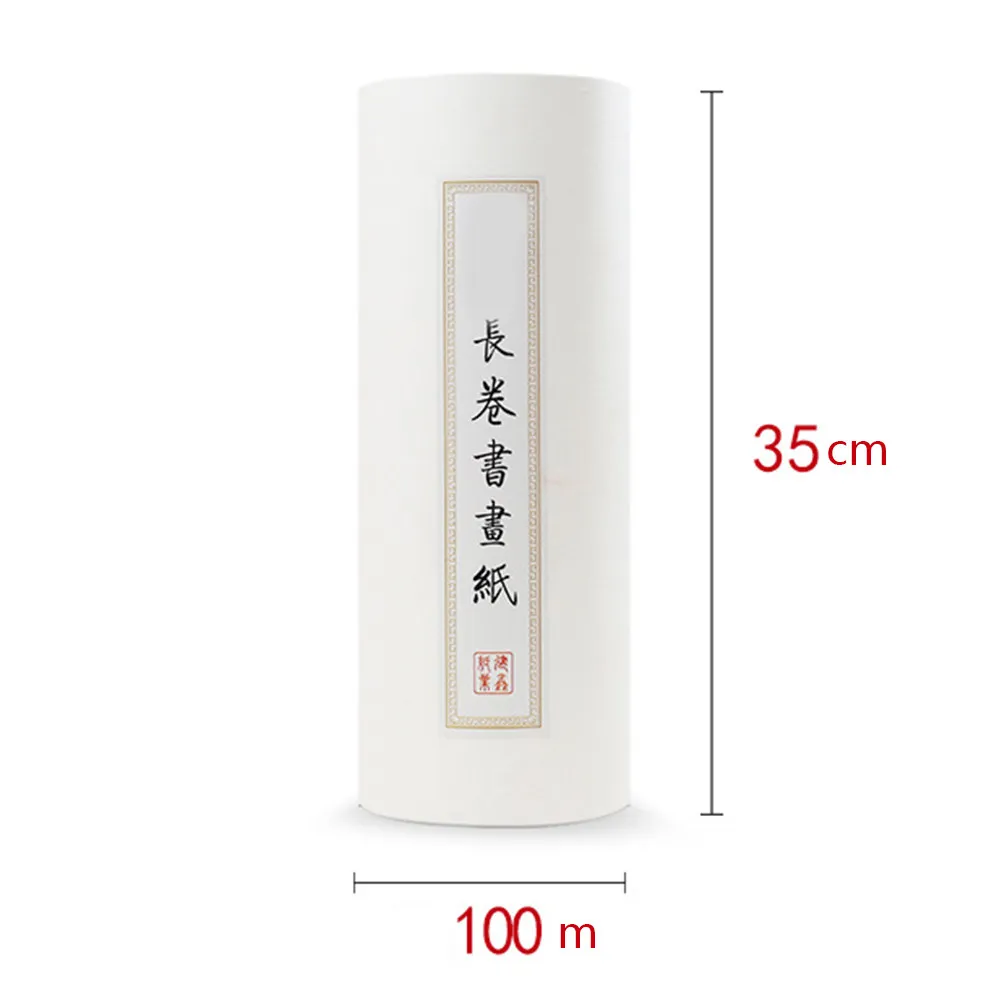 35Cm X 100M Premium Chinese Art Paper Calligraphy Painting Paper for Sumi Kanji Writing Hand Painting Lampshade Fan Craft Not