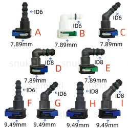 7.89 ID6 high quality SAE 3/8 Fuel line quick connector 9.49mm ID8 female connector Fuel pipe joint for Ford Focus 2pcs a lot