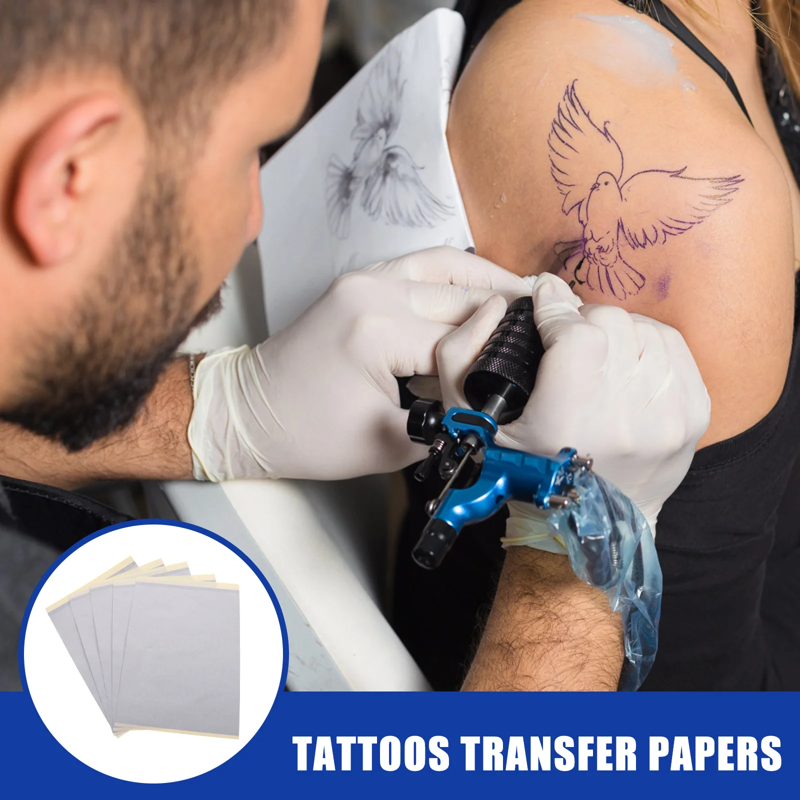 20 Sheets Tattoos Transfer Materials Tattooing Transfer Papers Tattooing Paint Paper tattoos kit tattooing printing paper