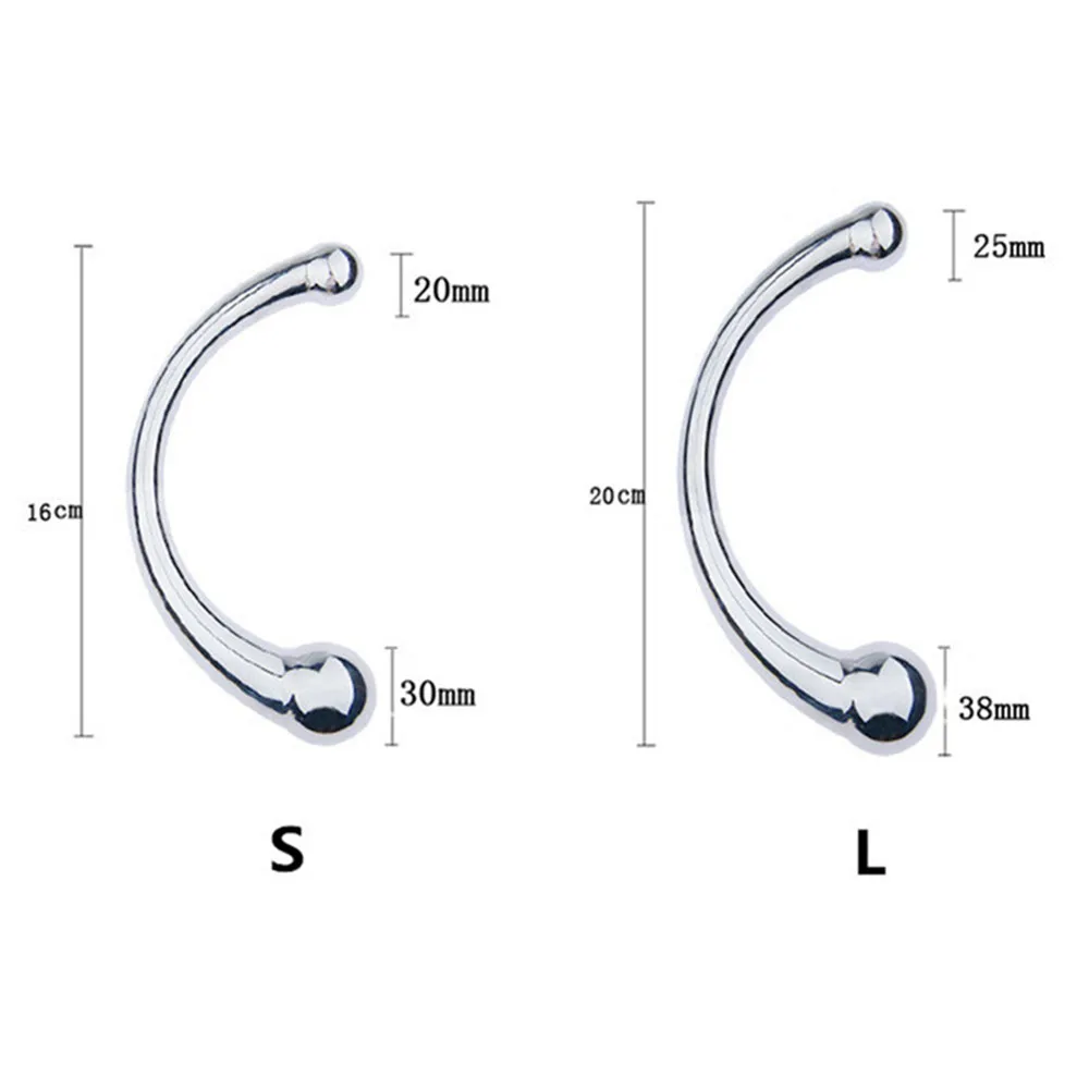 Double Ended Stainless Steel G Spot Wand Massage Stick Pure Metal Penis P-Spot Stimulator Anal Plug Dildo Sex Toy For Women Men - Image 3