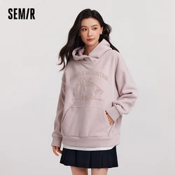 Semir Sweater Women Mid-Length Patterned 2024 New Oversize Warm Versatile Soft Winter Clothing