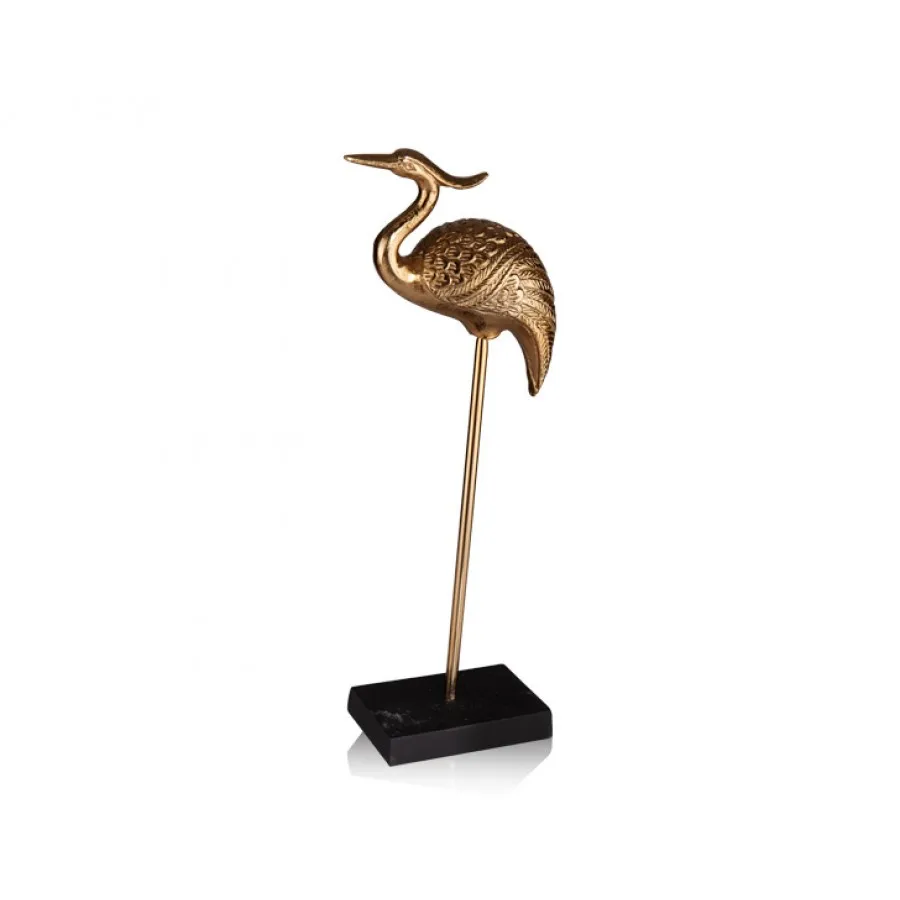 Porio Gold stork trinket 15x11x53 Cm