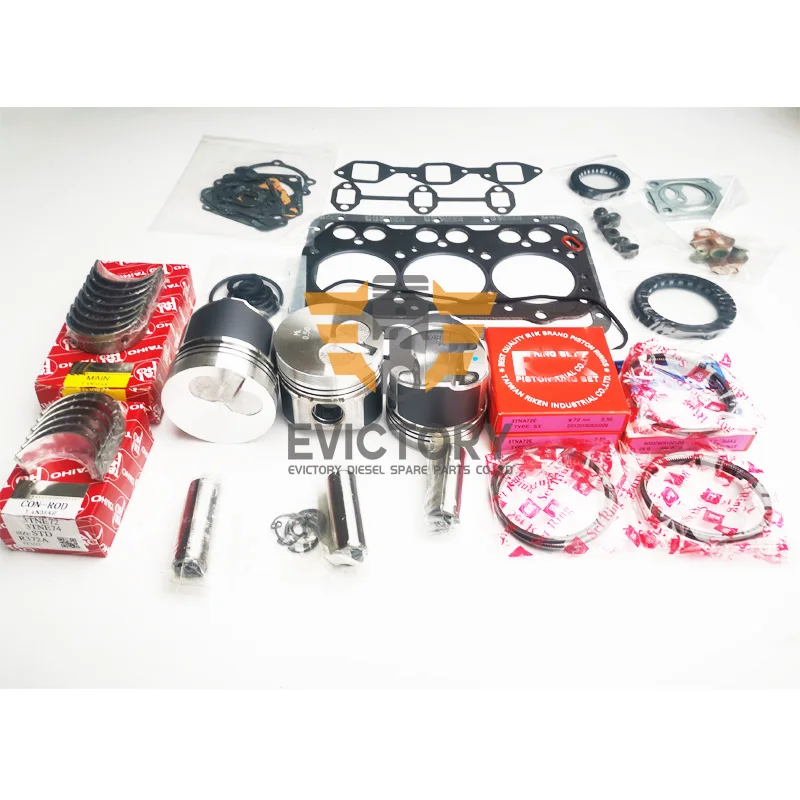 

For yanmar 3TNA72 3TNA72L Overhaul kit valve piston ring + head gasket bearing