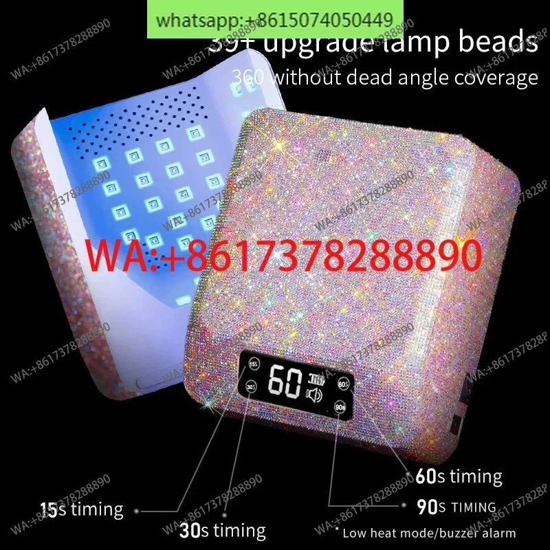 2024 New Design High Power Uv Curing Lamp System Cordless Pink Glue LED Nail Dryer