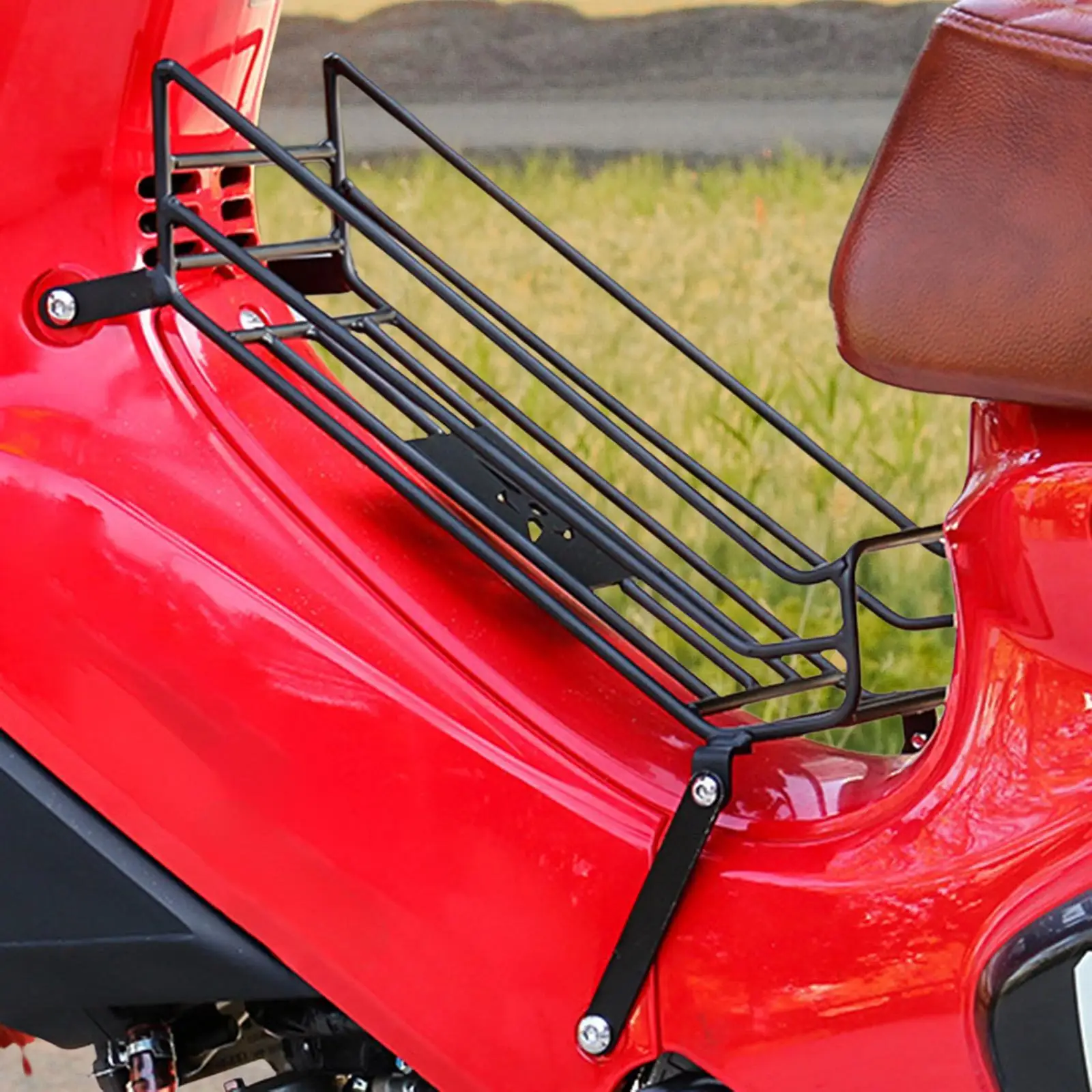 

Motorcycle Luggage Holder Bracket Easy Installation Professional Iron Modification Parts Cargo Holder for Honda cc110 Cub