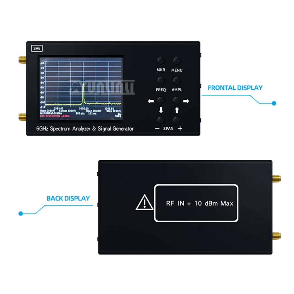 SA6 Handheld Spectrum Analyzer Wi Fi CDMA Laboratory 35-620MHz Wireless Signal 6G Tester