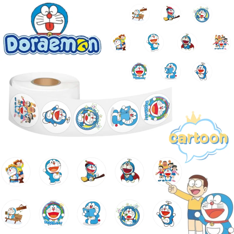 

Doraemon Nobita Nobi Sticker New Creative Cartoon and Cute Portable Planner Decoration DIY Notebook Stationery Stickers 500pcs