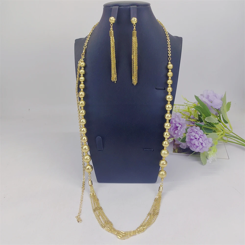 STAR Italy Gold Color Jewelry Set for Women Bridal Fashion Micro Inlaid Earring Necklace Wedding African Banquet Gift