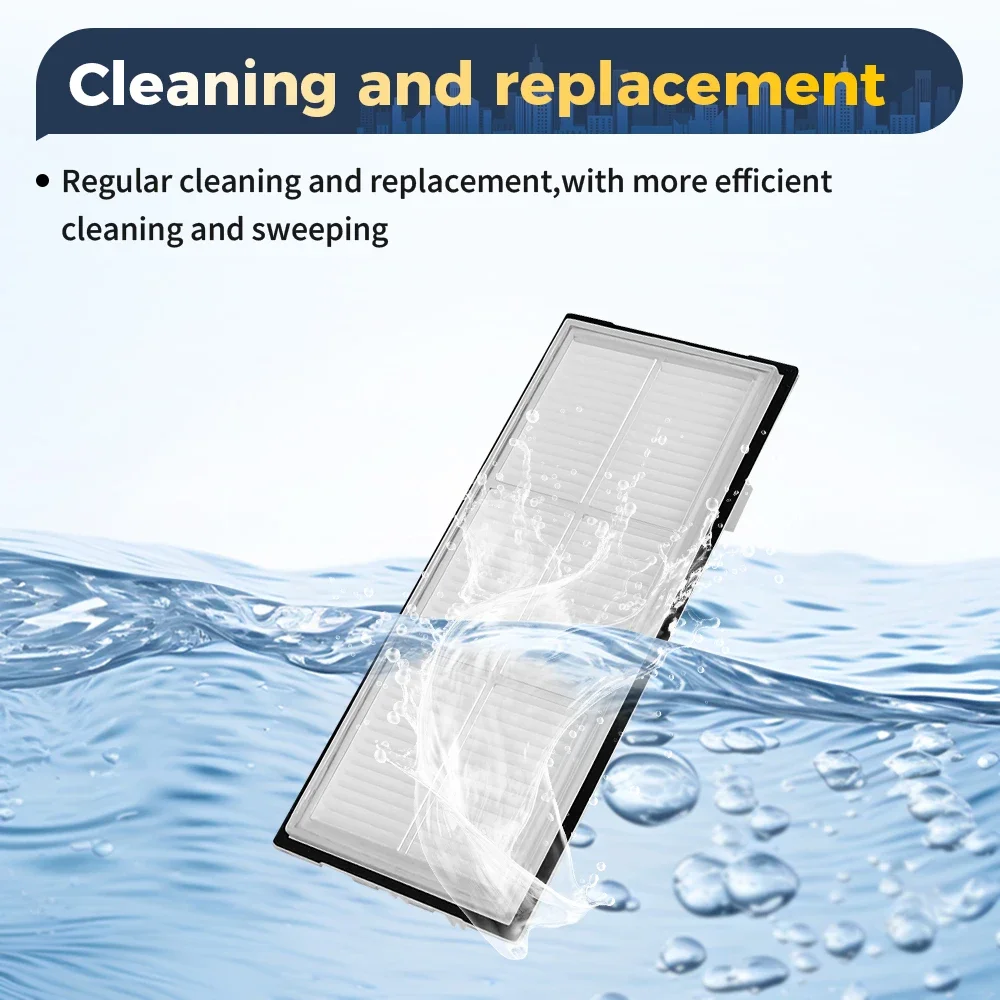 فلتر HEPA لقطع غيار Roborock S7/S7 MaxV Ultra/S70/S75/S8/S8 Pro Ultra/T7S/G10S PRO/G20 ملحقات المكنسة الكهربائية الروبوتية