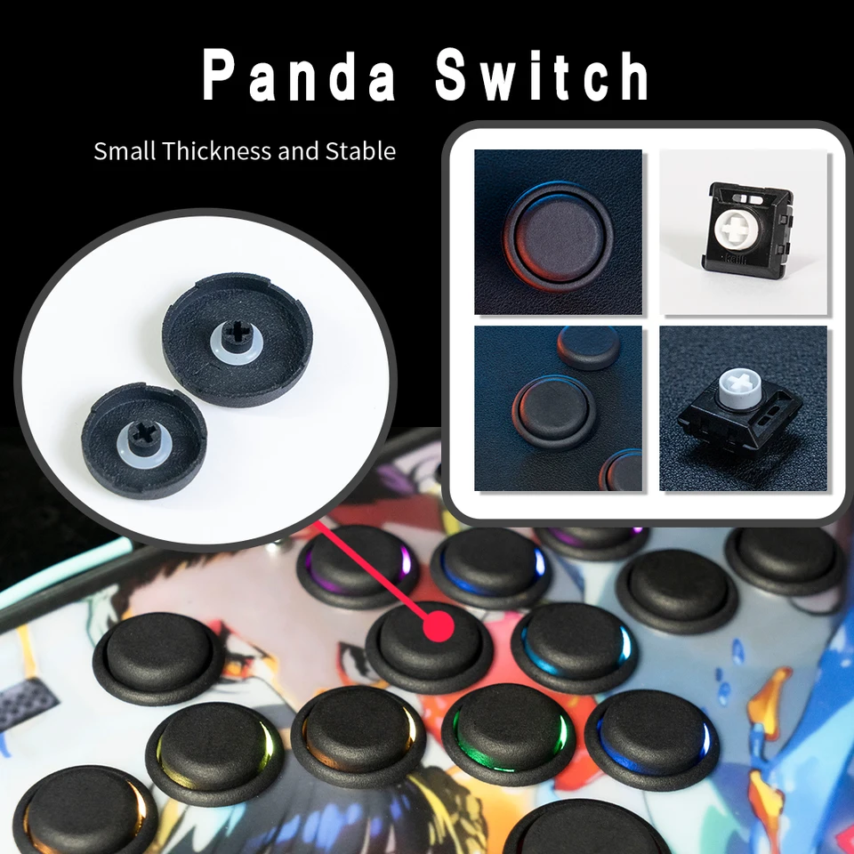 Panda Hitbox Deluxe Custom Panel Fighting Game Joystick Controller