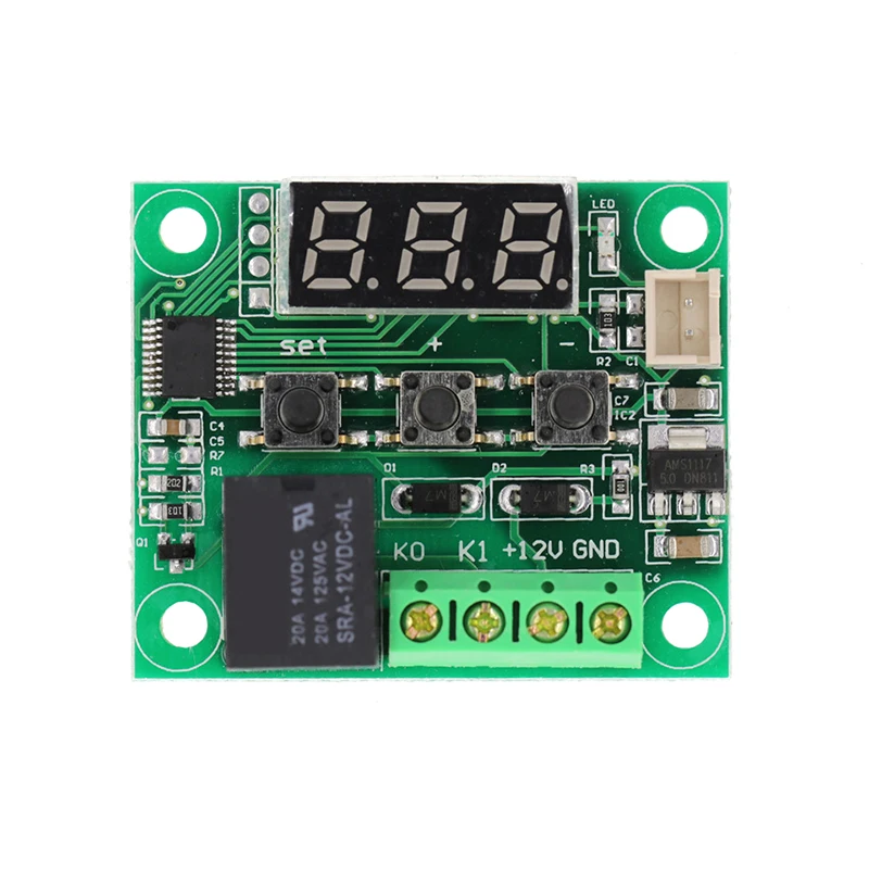 Módulo de interruptor de controlador de temperatura XH W1209, pantalla LED, módulo de placa controladora de termostato Digital, sonda NTC impermeable