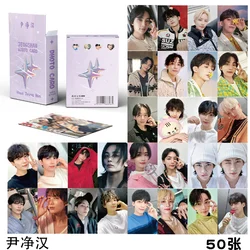 50pcs/Box Jeong-han Yoon Laser Mini Card Album Lomo Card Fans Collection Gifts