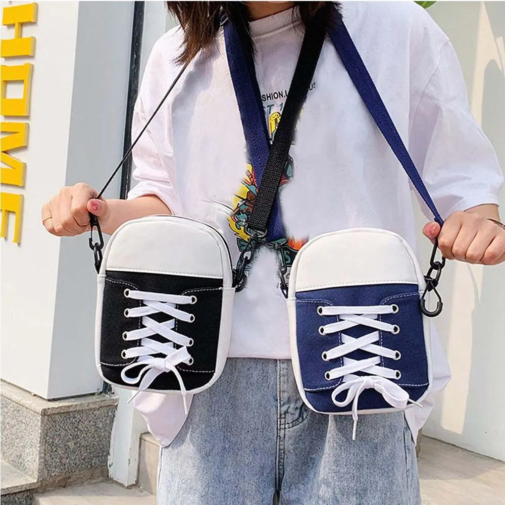 Creative Funny Street Small Shopping Shoes Shape Canvas Handbag Korean Style Bag Women Bag Crossbody Bag