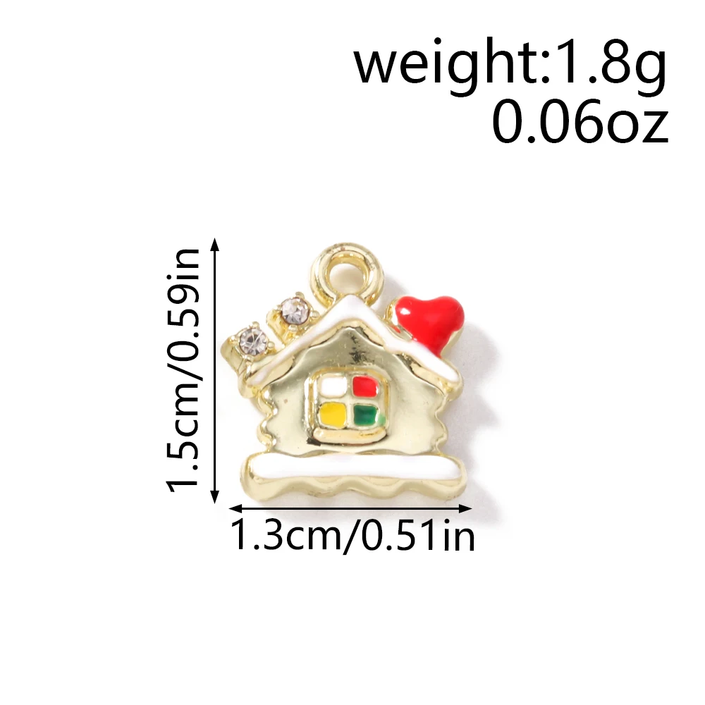 Leslie 5-teiliges Modisches Weihnachts-Charms-Set, Niedliche Weihnachtsglocken-Anhänger für Ohrringe und Halsketten-Herstellung – Detail 9