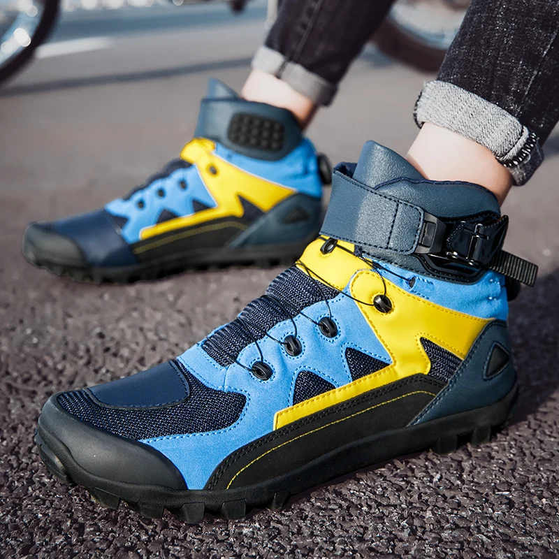 

Новые профессиональные защитные ботинки для верховой езды, мотоциклетные четырехсезонные мужские модные дышащие уличные мотоциклетные ботинки для отдыха