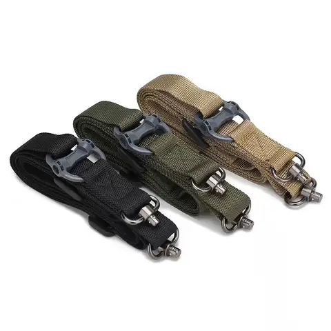 Quick Release MS4 Single Point Rifle Sling Tactical Adjustable Quick Detach QD Metal Swivel 2 Point Multi Mission Rifle Sling