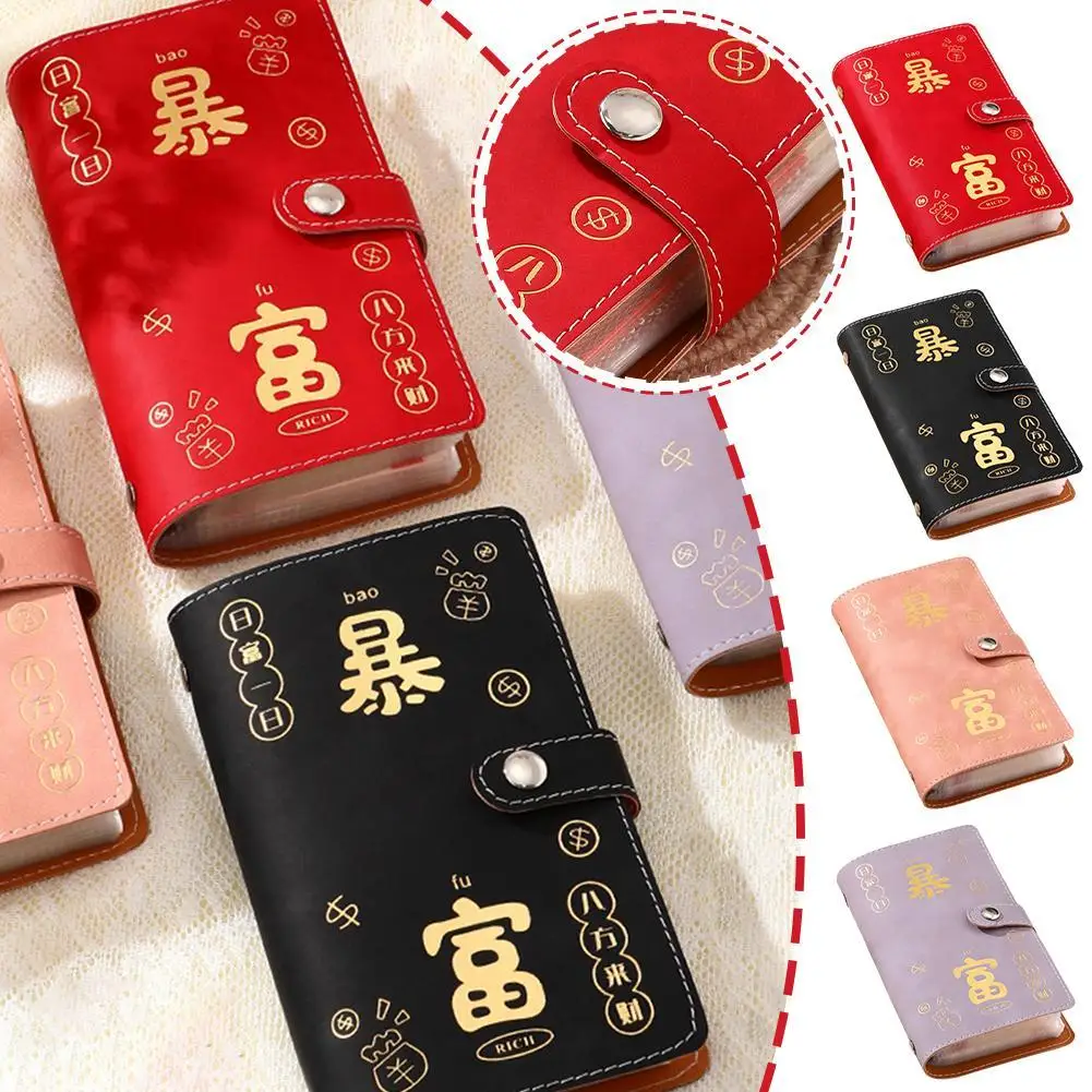 Get Rich Overnight 100 Envelopes Money Saving Challeng Save Money Large Capacity Mini Binder Savings Challenge Reusable PU