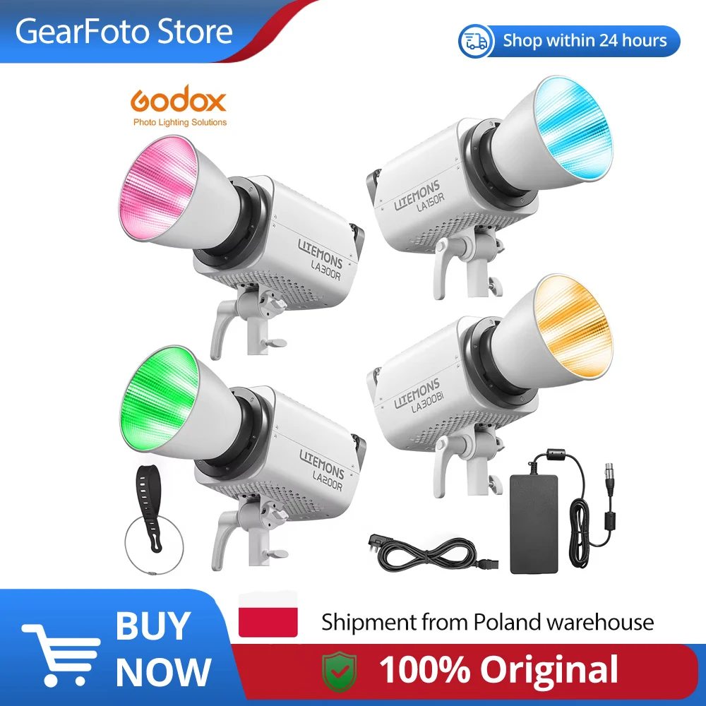 GODOX LA300R LA300Bi LA150R LA200R LITEMONS Volledig Kleur LED Licht met App Besturing Fotografie Licht Bowens Mount voor Video Vlog
