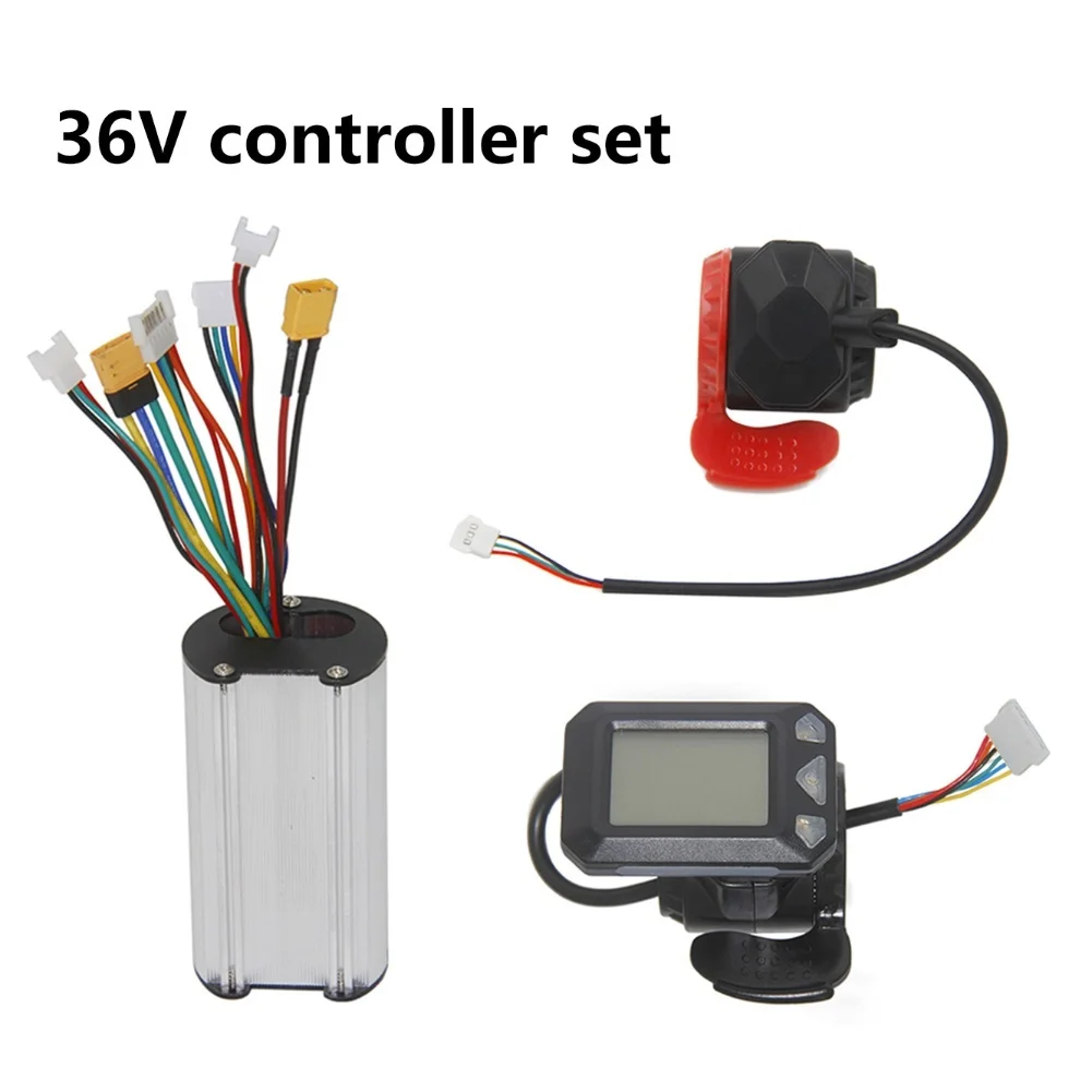 

24/36V Electric Scooter Controller Kit 5.5/6.5inch Carbon Fiber LCD Instrument Thumb Knob With/out Cable Scooter Controller Part