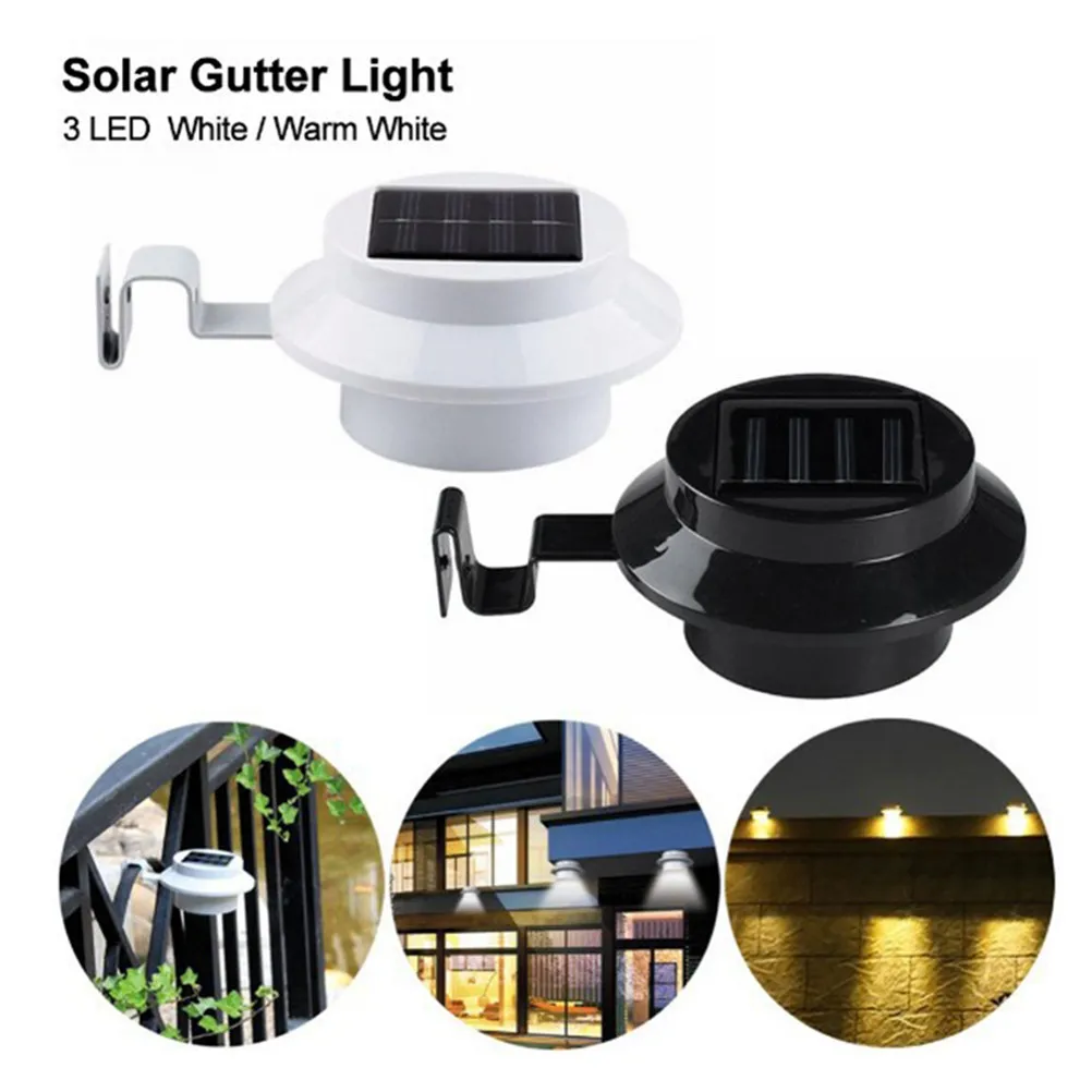 4 Pcs Outdoor Led Light Garden outside Solar Lights Lighting for Fence Powered Waterproof