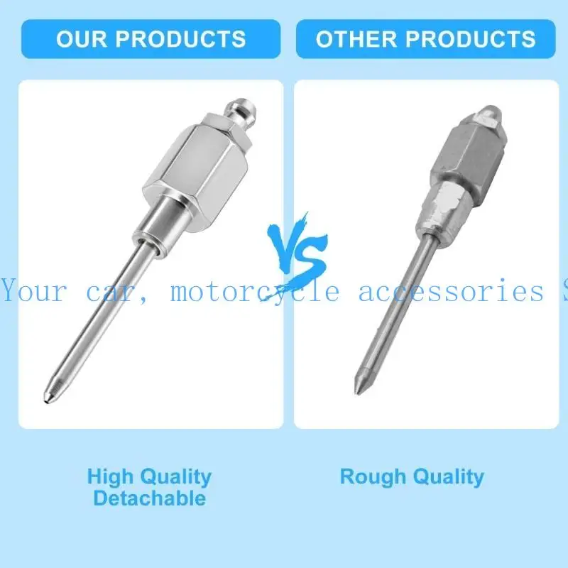 

652F Professional Grease Injector Needle with 4 Steel Dispensers Suitable for Machinery Maintenance Mechanic & Automotive Use