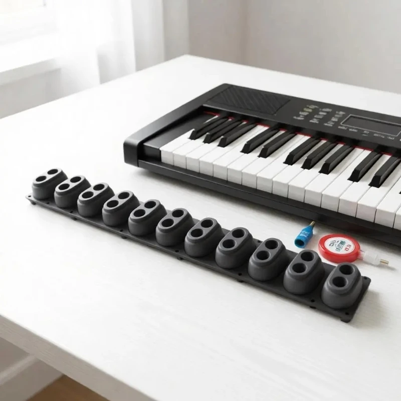 Electronic Keyboard Repair Contact Pad with Gray Rubber Construction, Replacement Piece for WK3000 3300 3500 3800 69HD