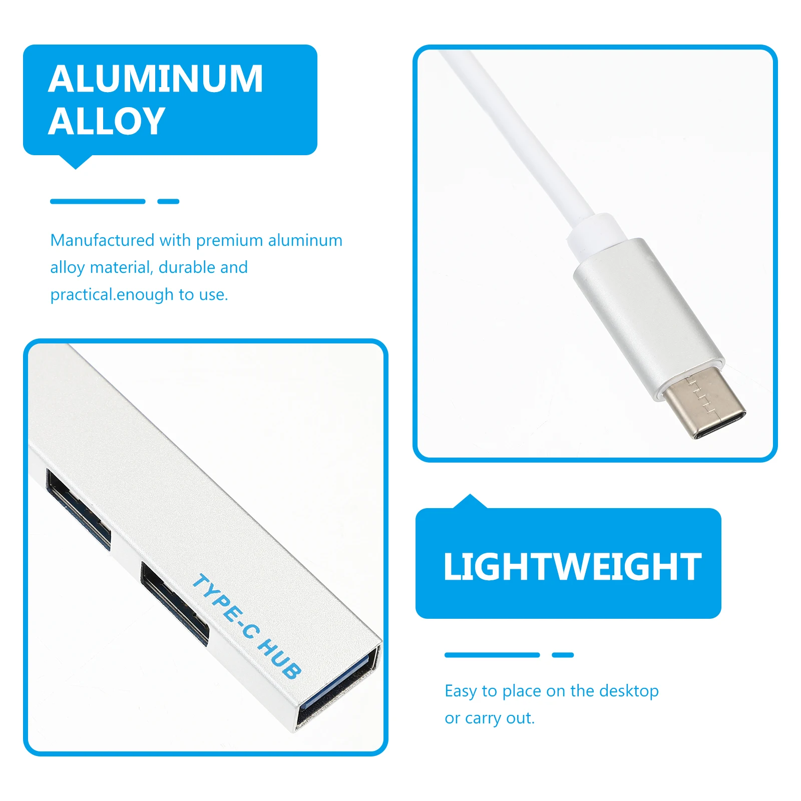 

Double Type-C USB Hub Laptop Multiple Aluminum Alloy Expansion Transfer Adapters