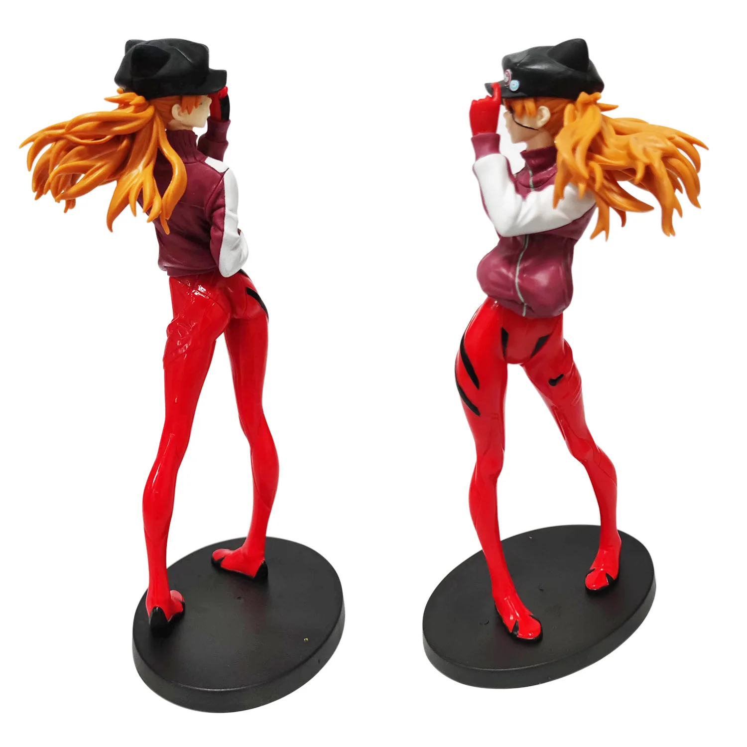 네온 제네시스 EVANGELION EVANGELION EVA 아스카 랭글리 소류 고양이 이어 캡 피규어, PVC 모델 장난감, 인형 장식품 선물, 박스 22cm, 2023 신제품