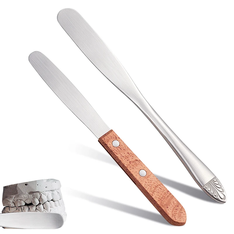 1pc Dental Spatula Alginate Mixing Knife Plaster Impression Materials Stainless Steel Knife Dentistry Laboratory Gypsum Spatula