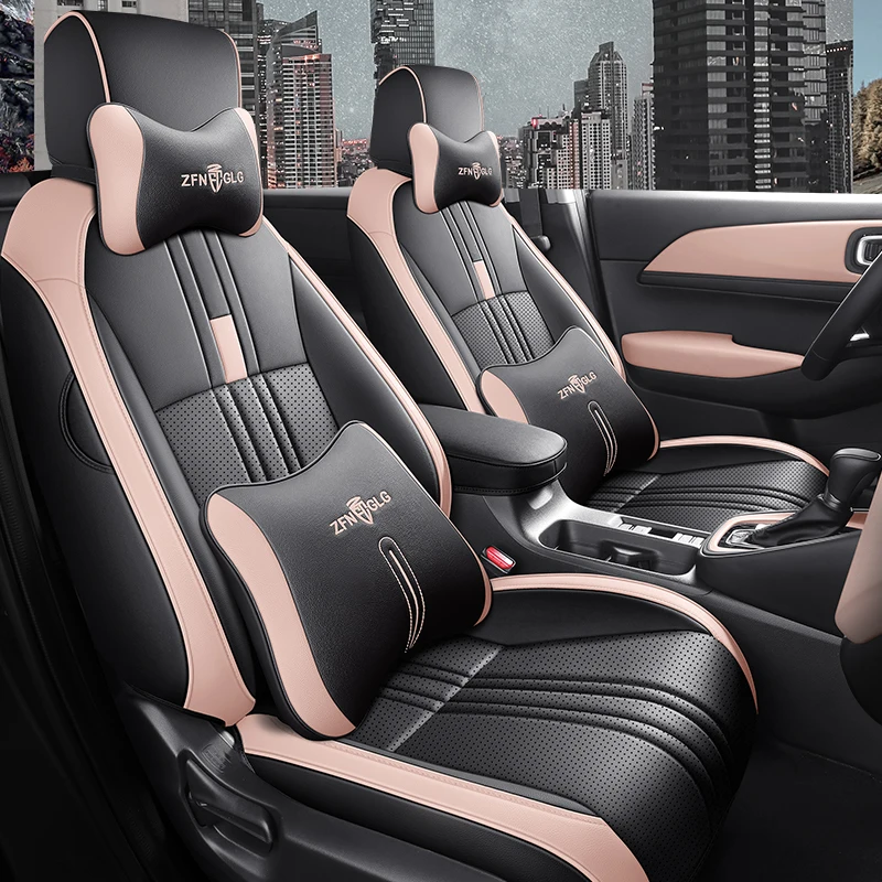 Car Specific Seat Cover For Honda XRV 2023 2024 PU Leather All-Weather Protection Durable Seats Cushion Accessories Styling