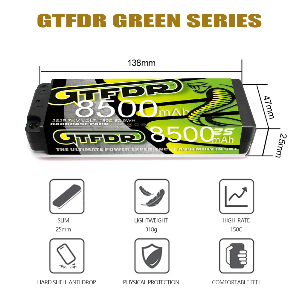 2S يبو بطارية 150C 7.4 فولت 5200 مللي أمبير 7200 مللي أمبير 8500 مللي أمبير 5 مللي متر HV T التوصيل ل RC سيارة قارب شاحنة الطائرة بدون طيار FPV Walkera QR X350 كوادكوبتر أجزاء #4