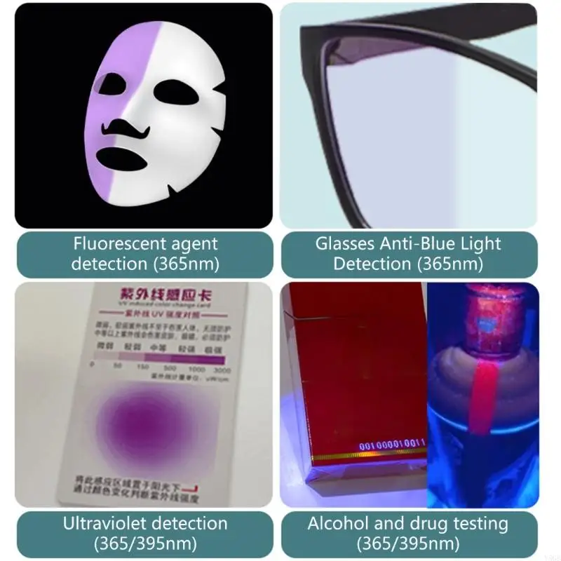 Banknote portatile Controllo Torce rilevamento portatili 365nm/395 Nm Detector macchie urine per cani portatile Y5GB Y5GB